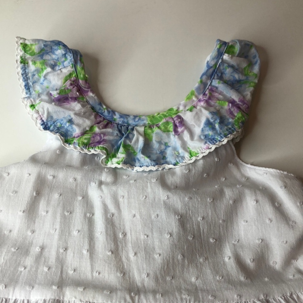 Tommy Bahama Girl's White Swiss Dot Garden Floral Dress & Headband Size 6 - Picture 8 of 14